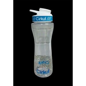 Cirkul 22oz Clear Bottle W/Blue Lid